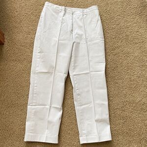 NEW Jones New York Signature Stretch Chino Pants 31x26 Cuffs Beige Spandex Sz 10